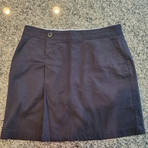 Lands End Navy Blue Chino Skort
